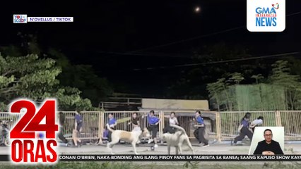 Cellphone ng grupong nagre-record ng sayaw, tinangay ng aso | 24 Oras