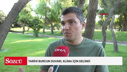 CİMER şikayeti ortaya çıkardı: Tarihi burcun duvarı, klima için delindi