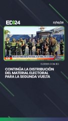 Continúa la distribución del material electoral para la segunda vuelta