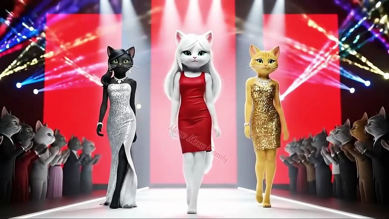 😿Overcoming poverty-sadness-ridicule, the little cat fulfilled her dream👗 👠 👑#aicat#catshorts#cat