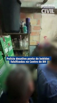 Polícia desativa ponto de bebidas falsificadas no Centro de BH