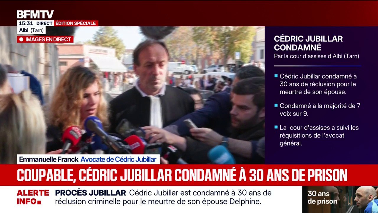 Condamnation de Cédric Jubilar:" Cet homme continuera de clamer son innocence", déclare Me Emmanuelle Franck, avocate de Cédric Jubillar