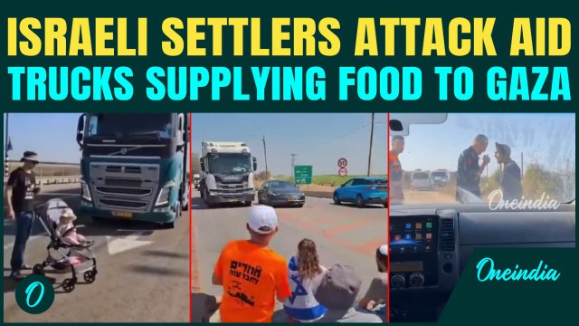VIDEO: Israeli Settlers BLOCK Aid Trucks to Gaza, DESTROY Food Amid Trump’s Ceasefire Failure