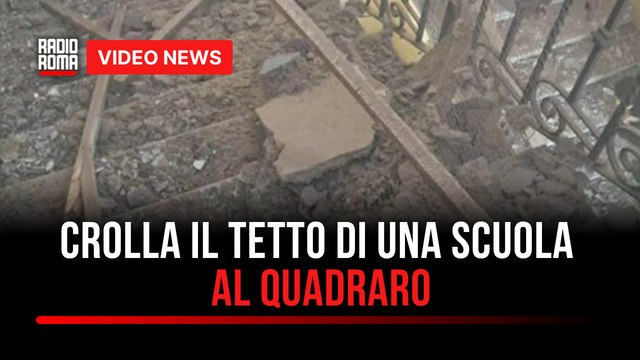 Crolla il tetto di una scuola superiore al Quadraro