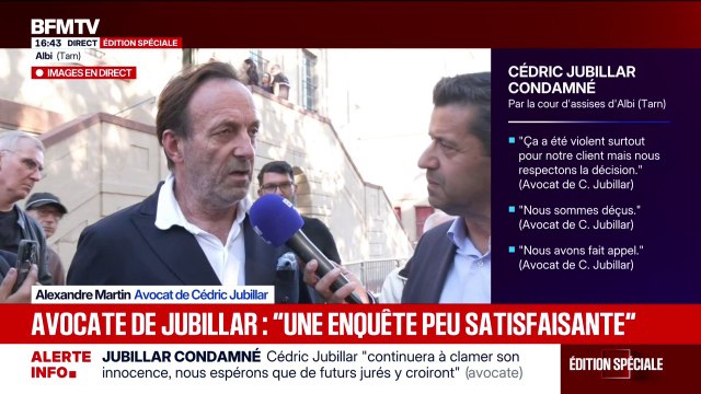 Condamnation de Cédric Jubillar: Nous allons continuer à nous battre , affirme Me Alexandre Martin, son avocat
