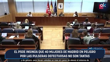El PSOE insinúa que 40 mujeres de Madrid en peligro por las pulseras defectuosas no son tantas