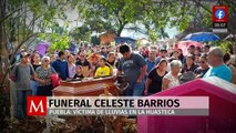 Despiden a Celeste, víctima de las lluvias en la Sierra Norte de Puebla