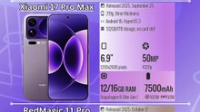 RedMagic 11 Pro+ VS Xiaomi 17 Pro Max vs RedMagic 11 Pro