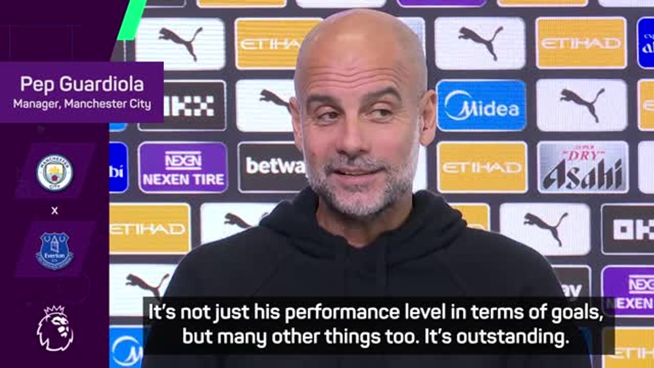 Guardiola hails Haaland's 'outstanding' goalscoring form