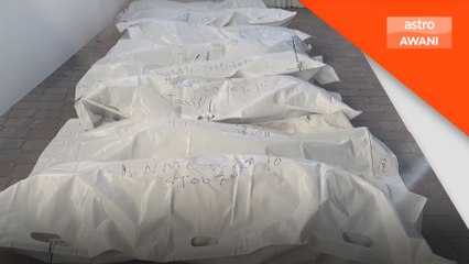 Warga Palestin bergelut mengenal pasti mayat mangsa perang