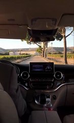 Llegada a Abadía Retuerta de uno de los invitados a la boda de la hija de Antonio Banderas