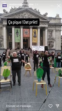 Flash mob à Bruxelles pour protester contre la politique sociale du gouvernement