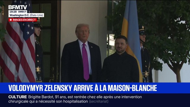 Le président ukrainien Volodymyr Zelensky est arrivé à la Maison Blanche pour une rencontre avec Donald Trump