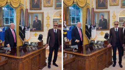 Donald Trump recibe "concierto privado" de Andrea Bocelli en la Oficina Oval