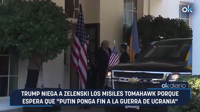 Trump niega a Zelenski los misiles Tomahawk porque espera que Putin ponga fin a la guerra de Ucrania