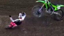 #9 Motocross Crash_ Heart-Stopping Moment on the Dirt Track!