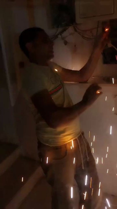 Electric Sparks While Connecting Wires ⚡ | Dangerous Live Wire Work!