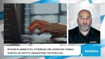 Bitcoin Plummets 5%, Ethereum, XRP, Dogecoin Tumble Over 6% As Crypto Liquidations Top $1 Billion