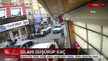 Adana’da takip ettiği şahsı ayağından vurdu, silahı düşürüp kaçtı