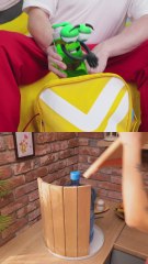 DIY water dispenser meets bottle adventures 💧🤣 #animation #diycrafts