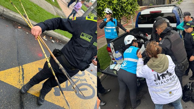 Disturbios en inmediaciones de la embajada de EE. UU.: cuatro uniformados heridos por flechas