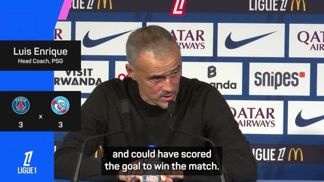 Enrique blames more dropped points on injury woes in Strasbourg draw