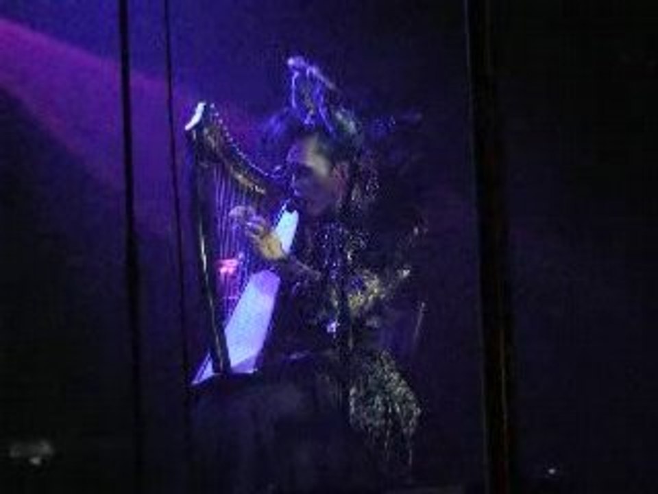 Selia with the harp at Tokyo Decadance (La locomotive Paris)