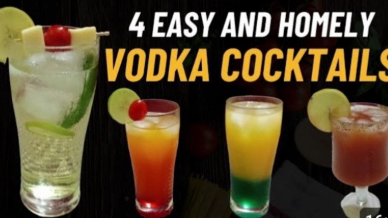 4 Easy Vodka Cocktails at Home, Best Vodka Cocktail Recipes, #trending  #alcohol #vodkacocktails