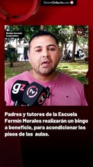 Padres y tutores de la Escuela Fermín Morales realizarán un bingo a beneficio, para acondicionar los pisos de las  aulas.