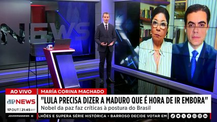“Lula deve dizer a Maduro que é hora de ir embora”, diz María Corina Machado