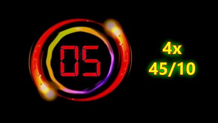 Workout Timer 4 X 45/10 seconds - Relógio Regressivo Treino