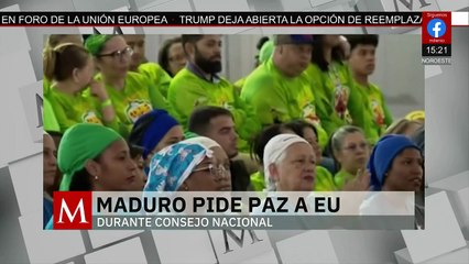 En Venezuela, el presidente Nicolás Maduro pide paz en un mensaje en inglés