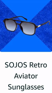 SOJOS Retro Aviator Sunglasses for Women Men,Trendy Rectangle Womens Mens Shades Sun