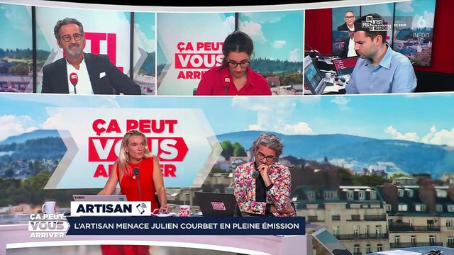 Julien Courbet pris à partie en pleine émission par un artisan : Je vais balancé le nom de vos dealers ! On se croisera à l'occasion, vos conneries ça suffit !