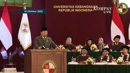 [Full] Pidato Prabowo di Wisuda Kebangsaan Republik Indonesia, Wanti-wanti Lulusan Jangan Korup!