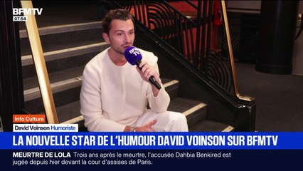 L'humoriste David Voinson au micro de BFMTV