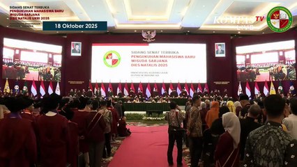 Detik-Detik Prabowo Hadiri Sidang Senat Universitas Kebangsaan RI