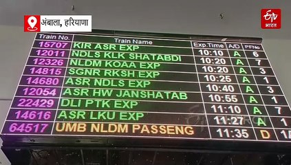 पंजाब से बिहार जाने वाली ट्रेन में आग, अंबाला रेलवे स्टेशन पर यात्री परेशान, रेलवे विभाग पर लगाए आरोप