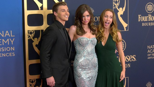 Giovanni Mazza, Braedyn Bruner, Eden McCoy 2025 Daytime Emmy Awards Red Carpet