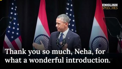 ENGLISH SPEECH _ BARACK OBAMA_ The People of India (English Subtitles)