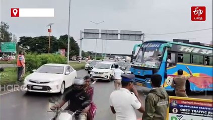 விக்கிரவாண்டியில் அணிவகுத்து நிற்கும் வாகனங்கள்! கடும் போக்குவரத்து நெரிசல்!