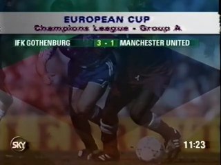 Gothenburg v Manchester Utd Champions League 23-11-1994