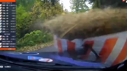 WRC CER 2025 SS10 Mcerlean Neuville Hit Same Bale