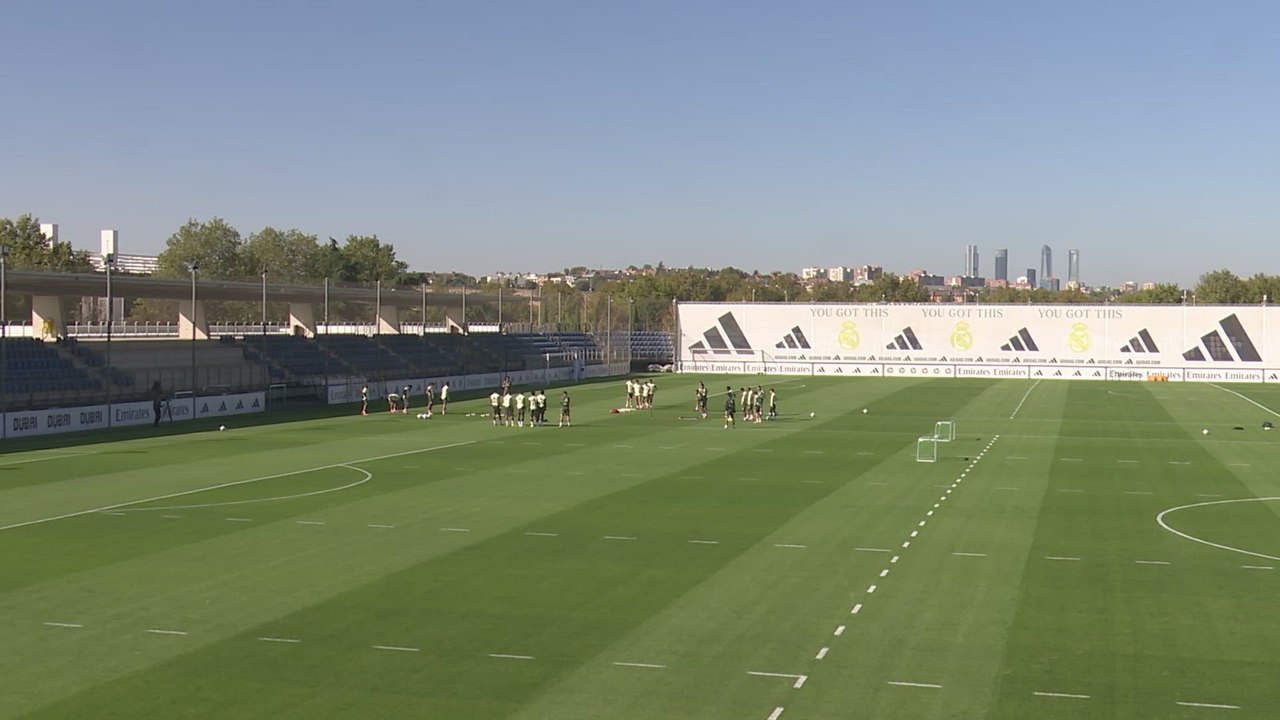 Entrenamiento completo Real Madrid previo al partido de Liga ante el Getafe