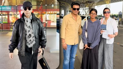 Mumbai Airport: The Family Man Manoj Bajpayee & Dharma Boss Karan Johar Get Snapped!