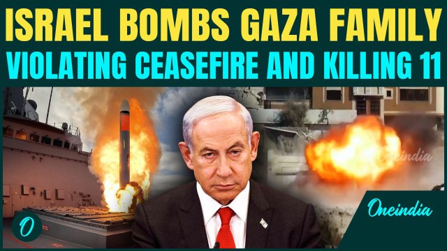 Israel BREAKS Gaza Ceasefire: IDF Strikes 11-Member Gaza Family, Tank Shell Bombs Civilian Car