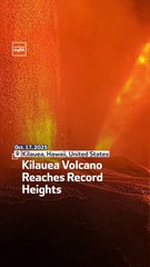 Kilauea Volcano Reaches Record Heights