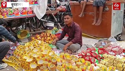 रंग बिरंगी फैंसी लाइट से सजा बुरहानपुर, बाजारों में रौनक, बताशा और धानी की बढ़ी मांग
