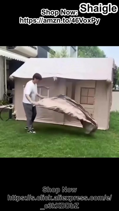 Inflatable camping tent 4-8 people with windows portable water-resistant camping tent Four season tents