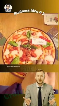 This restaurant turned their menu into a real pizza! 🤯 A round, dough-shaped booklet featuring mouth-watering pizza images — smart, creative branding that instantly grabs attention and boosts customer engagement. Follow Craf Reacts | DIY videos | crafts